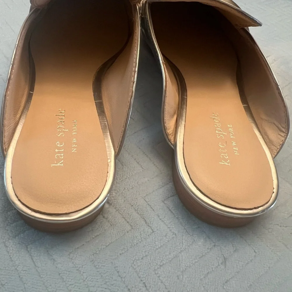 Kate Spade Metallic Loafer Mules – Chic Polished Slip-On